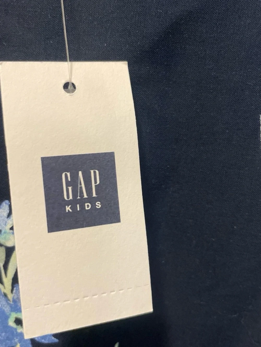 GAP Black Midi Dress with Multicolor Floral Print